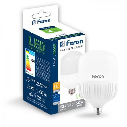Лампочка світлодіодна Feron Led LB-65 50W 4300Lm 4000K Е40/E27