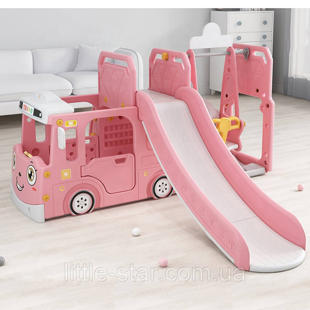 Гірка-гойдалка ігрова для дитячого майданчика, 141*142*110 см, WM19072-4