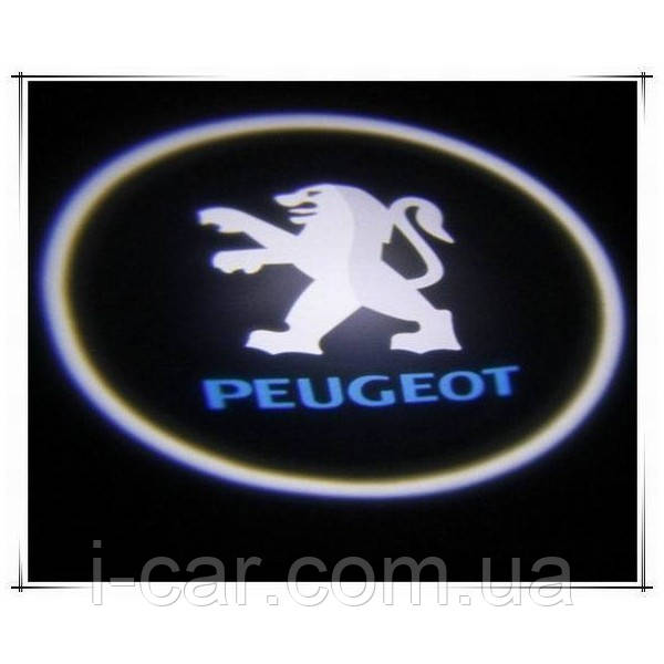 Проекція логотипу автомобіля Peugeot