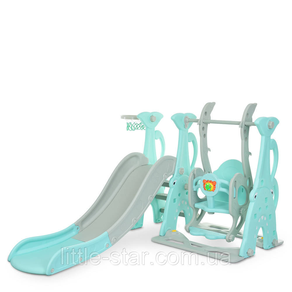 Гірка-гойдалка ігрова для дитячого майданчика, 141*142*110 см, WM19072-4
