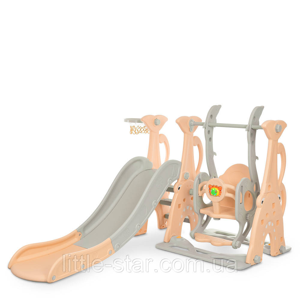 Гірка-гойдалка ігрова для дитячого майданчика, 141*142*110 см, WM19072-4