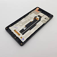 С дефектом. Дисплей Sony Xperia E5 F3311 модуль черный Сервисный оригинал с разборки (разбит)