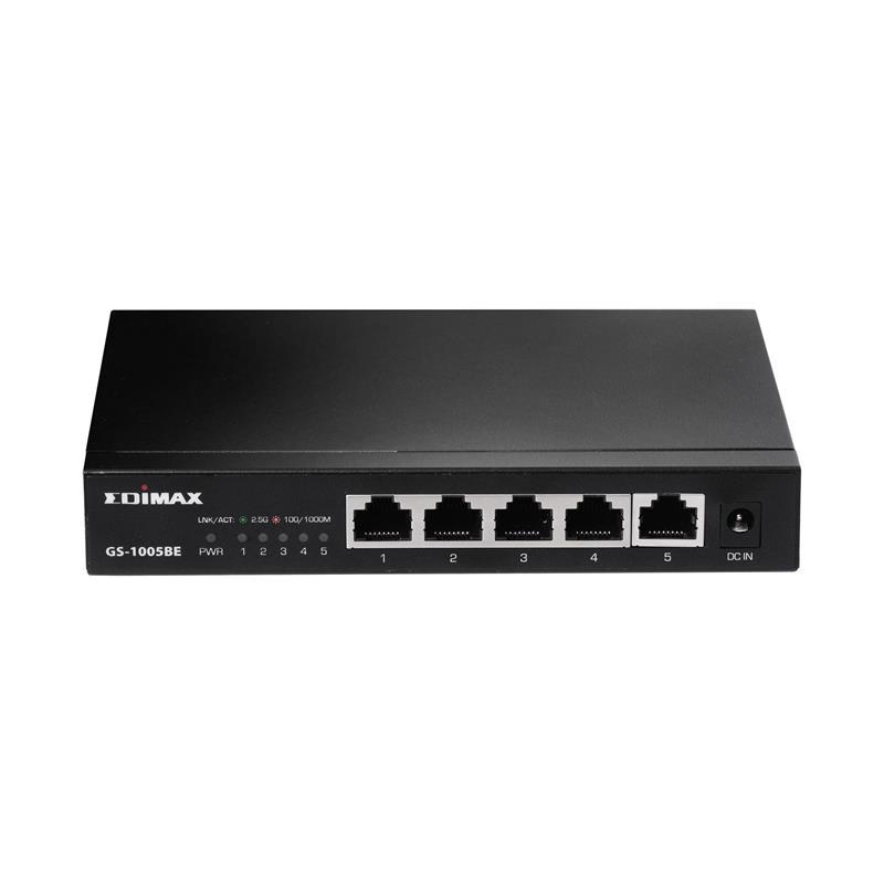Комутатор Edimax GS-1005BE (5x2.5GE, металевий корпус)