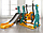 Гірка-гойдалка ігрова для дитячого майданчика, 141*142*110 см, WM19072-4, фото 2