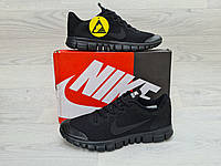Мужские кроссовки Nike 3.0 Лицензия! чёрные сетка для повседневной ходьбы и бега