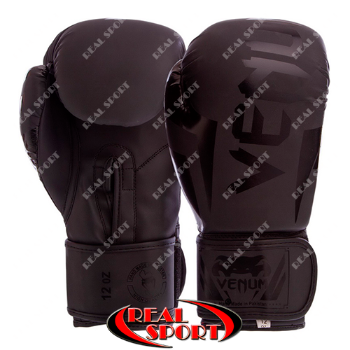 Перчатки боксерських чорні Venum Elite BO-5338