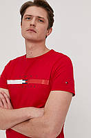 Мужская футболка Tommy Hilfiger, красная томми хилфигер