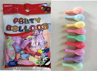 Кульки надувні кольорові пастельні 12 дюймів (2,8 грам) 100 штук