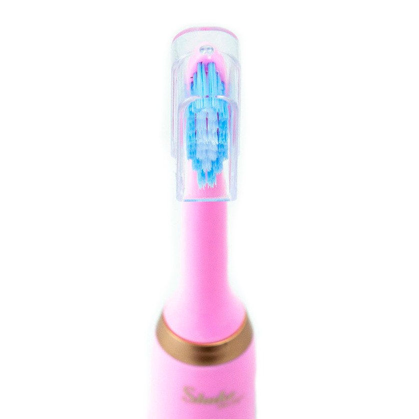 Звуковая зубная щетка Розовая "Shuke SK-601" с 4 насадками, электрическая щетка для зубов, электрощётка (GK) - фото 4 - id-p1415165551