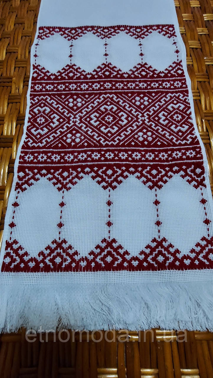 Рушник український вузький, ручна робота, канва