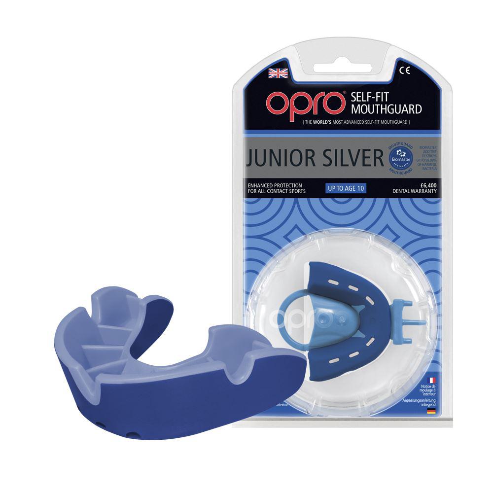 Капа боксерська OPRO Junior Silver Blue/Light Blue (art.002190002) - фото 2 - id-p1415173569