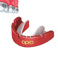 Капа OPRO Self-fit GEN4 Gold Braces Red/Pearl (art.002227008)