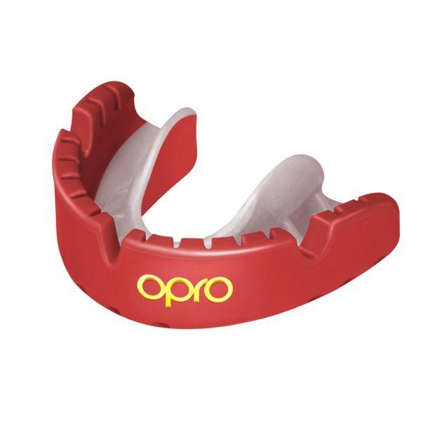 Капа OPRO Self-fit GEN4 Gold Braces Red/Pearl (art.002227008) - фото 2 - id-p1415173589