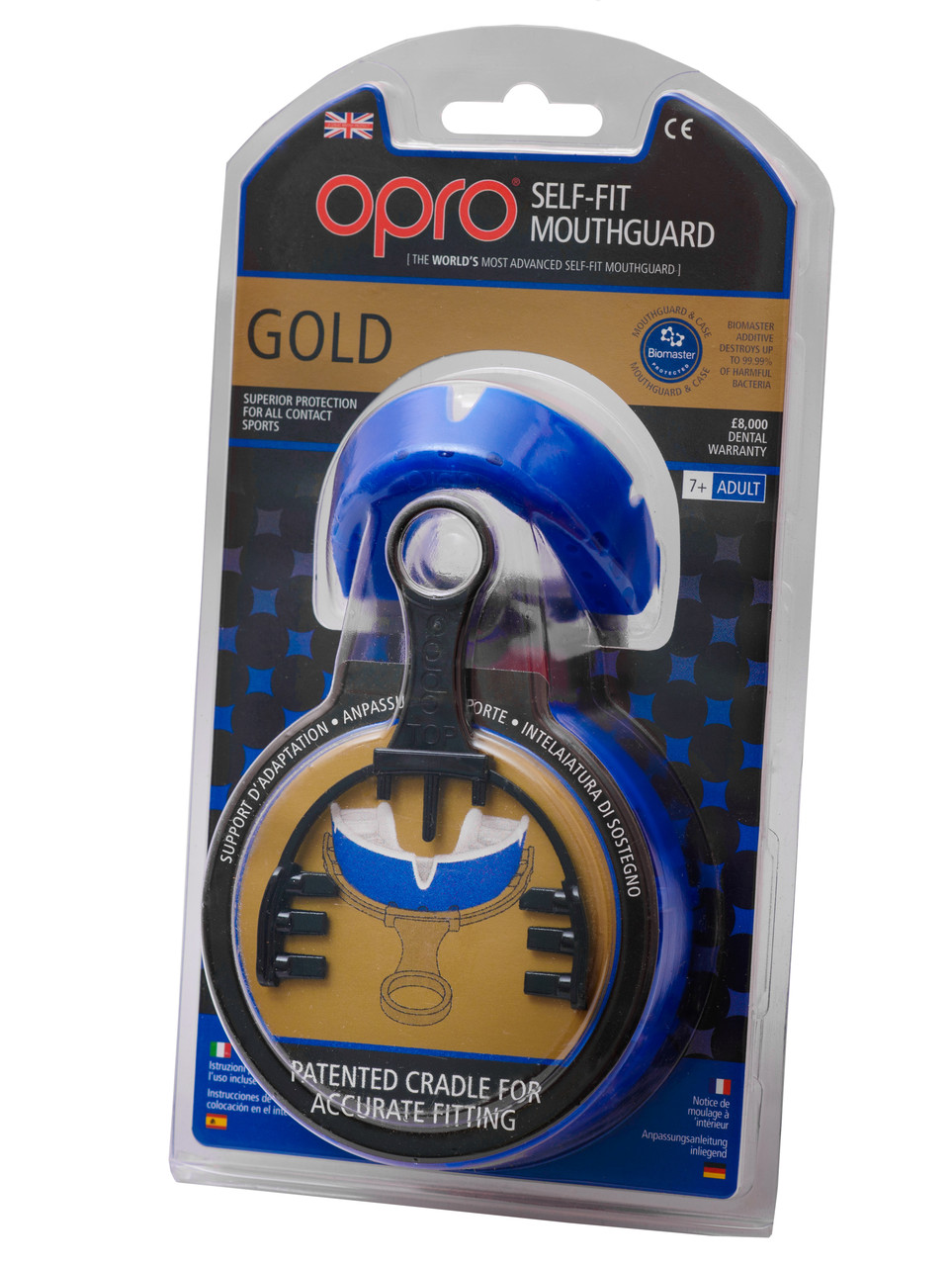 Капа OPRO Gold Series Blue/Pearl (art.002193002) - фото 5 - id-p1415174424