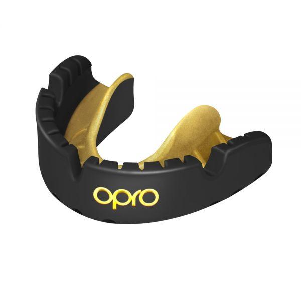 Капа OPRO Self-fit GEN4 Gold Braces Black/Goldl (art.002227005) - фото 2 - id-p1415174430