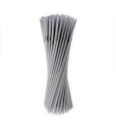 Трубочки для напоїв "Artistic", 200 шт., довжина - 26 см, харчовий пластик, колір - сірий
