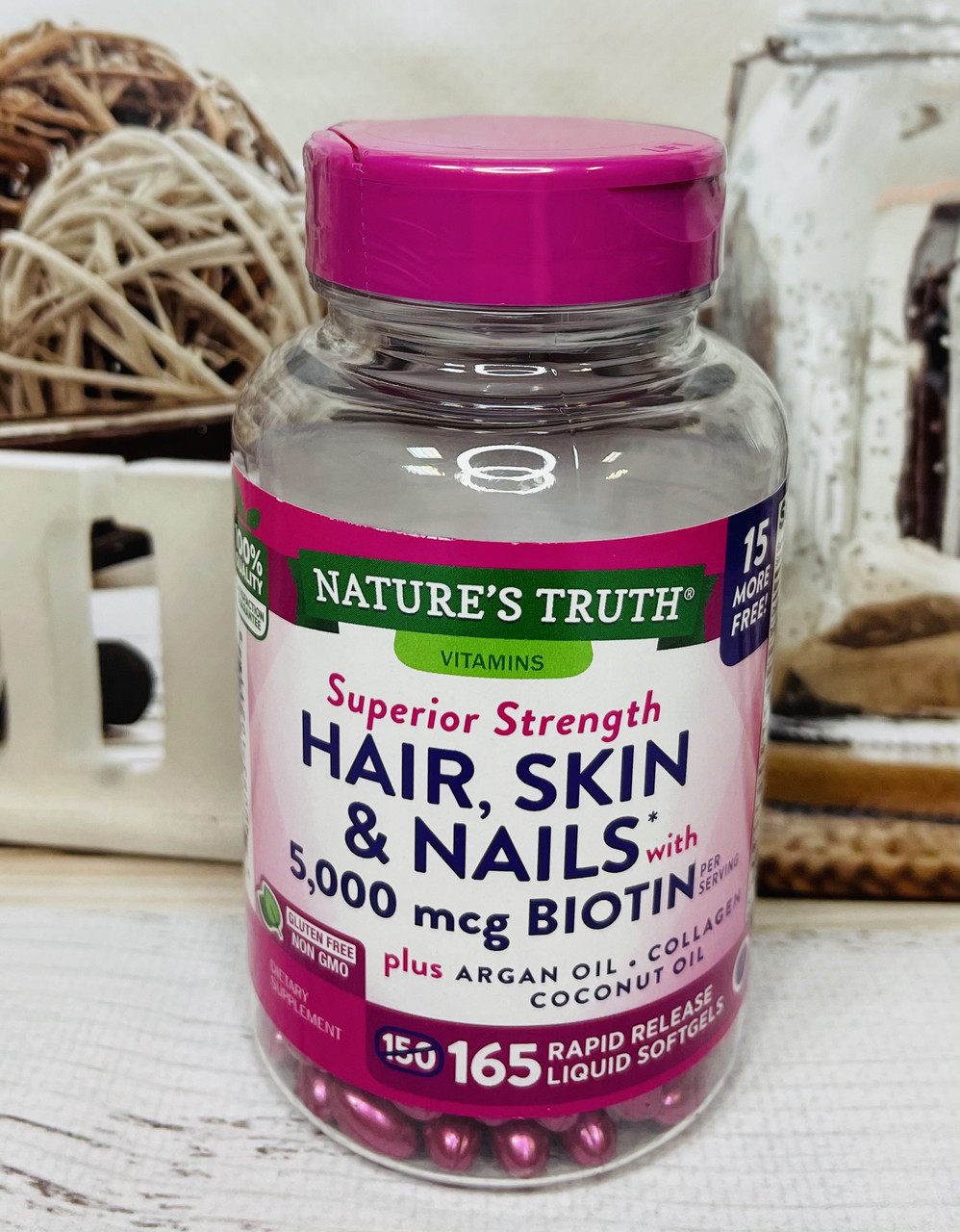 Вітаміни для волосся, шкіри та нігтів Nature's Truth Ultra Hair, Skin and Nails, 165шт