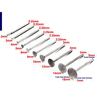 Набор алмазных шлифувальных головок 10 шт ( хвостовик 2.35 -3.2 мм)