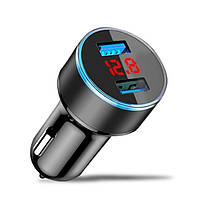 Автомобільний зарядний пристрій CAR USB HC7 Auto 3.1 A з вольтметром