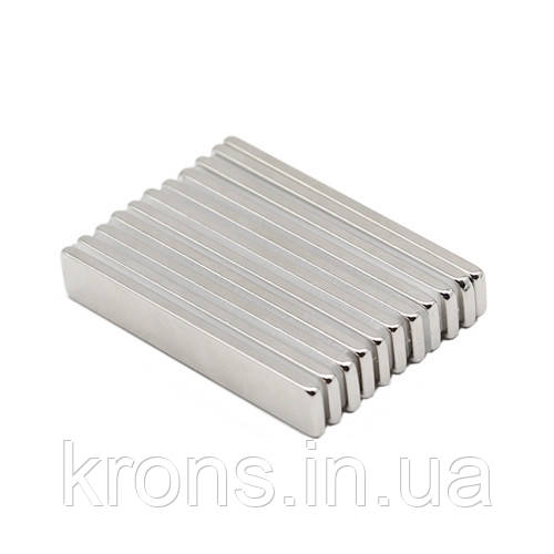 Магніти неодимові сильні 60x10x3мм N35 10шт, фото 1