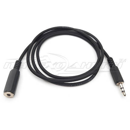 Аудіокабель подовжувач AUX 3.5 mm jack у екрані, фото 1