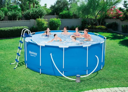 Бассейн каркасный круглый Bestway 56488 457х107 см Blue, фото 3