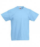 Детская футболка Valueweight T Fruit of the loom 1-2, YT Небесно-Голубой