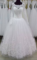 Свадебное платье "16-04" (юбка - высокая вышивка)