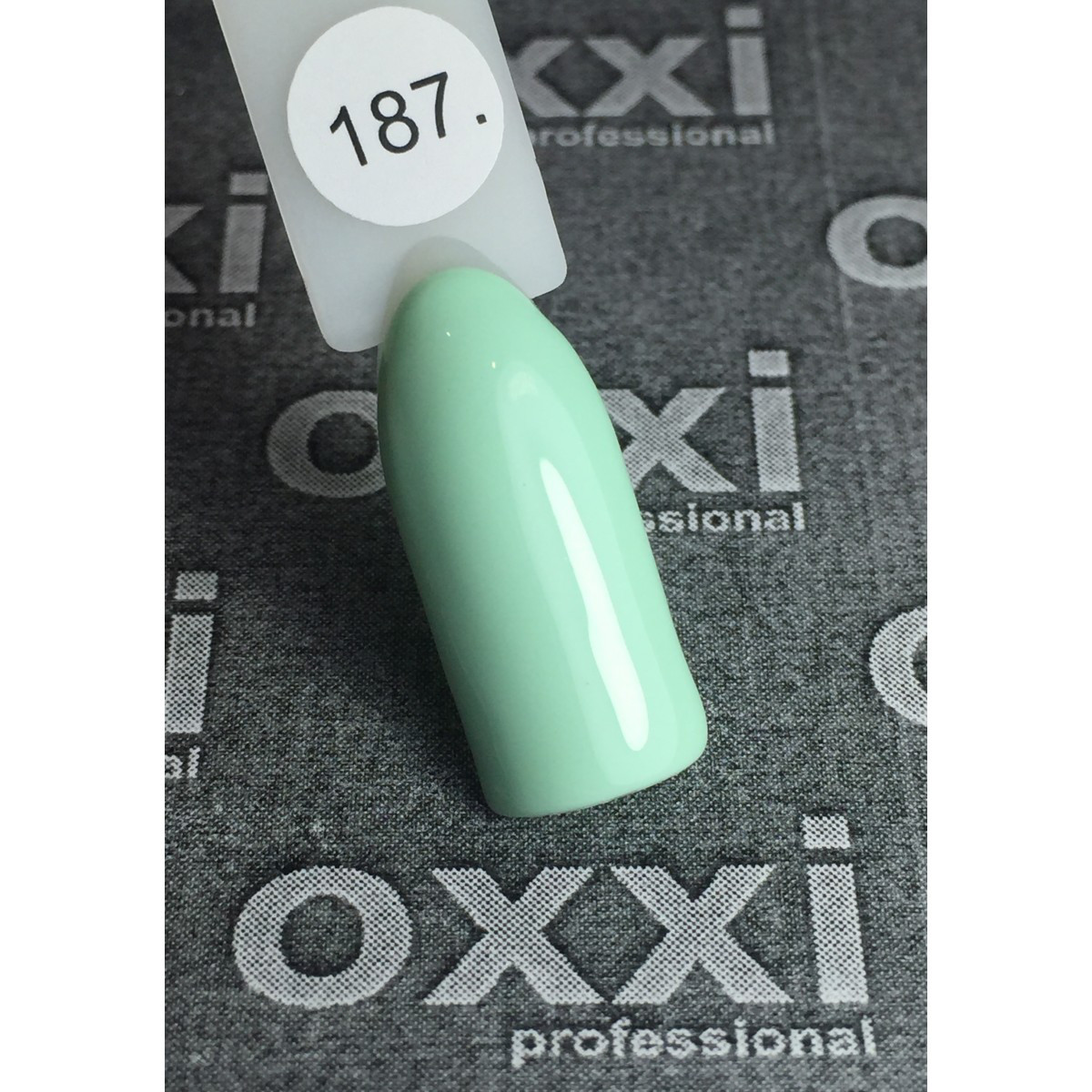 Гель лак Oxxi №187(блідий салатовий, емаль) 8мл