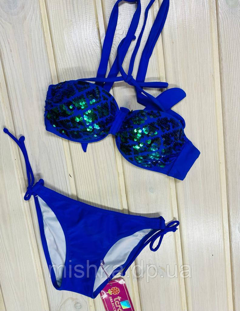 Купить Купальник Паетки подростковый с чашкой пуш ап 9-16 лет 146, цена ...