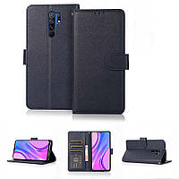 Чохол-книжка для Xiaomi Redmi Note 8 Pro синій гаманець ремінець на руку