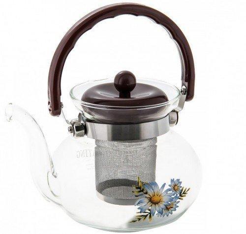 Чайник заварювальний скляний вогнетривкий 1100 мл Empire EM 9451, фото 1
