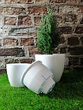 Вазон Deco Twin 9 л білий, фото 2