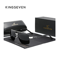 Мужские солнцезащитные очки в классической квадратной оправе с поляризованными линзами N7755 KINGSEVEN DESIGN