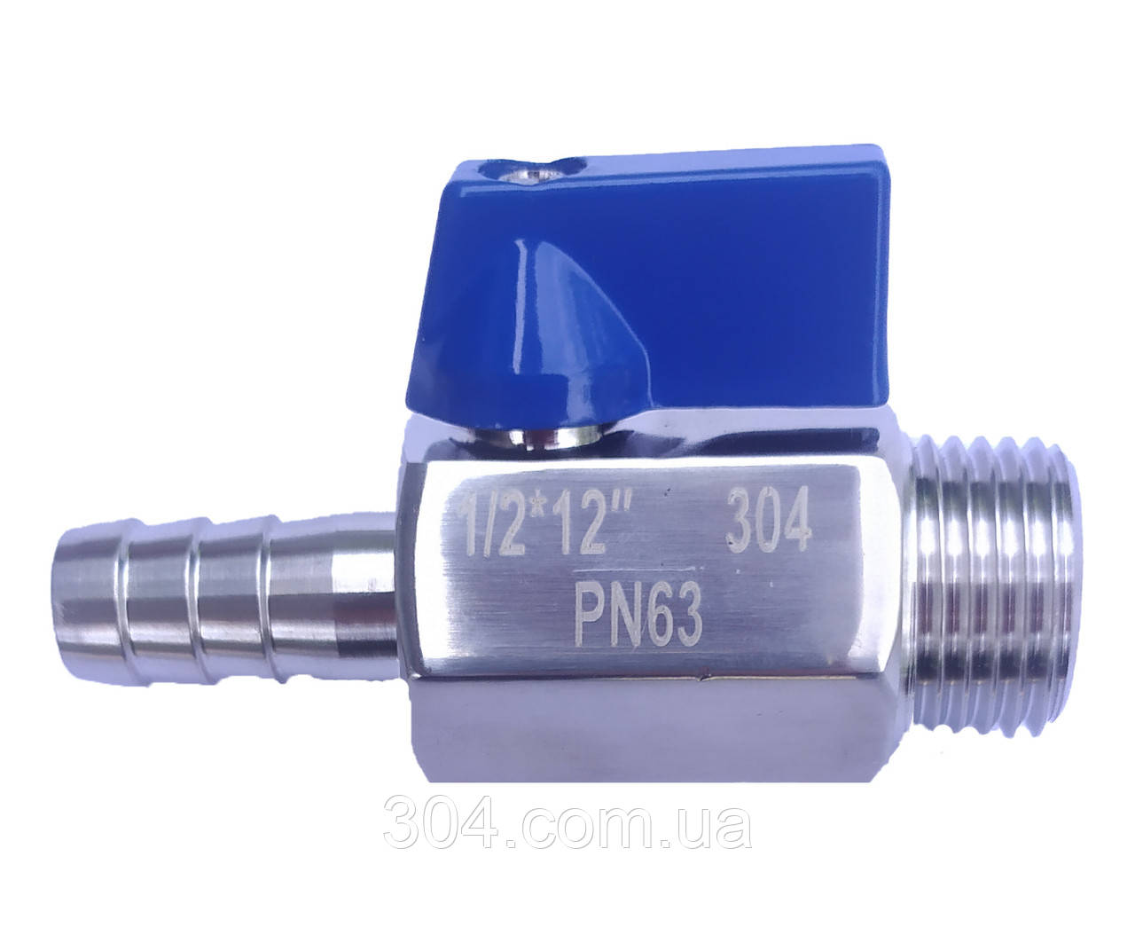 Кульовий кран нержавіючий Ду 15 * 12мм (1/2 "* 12мм) AISI 304