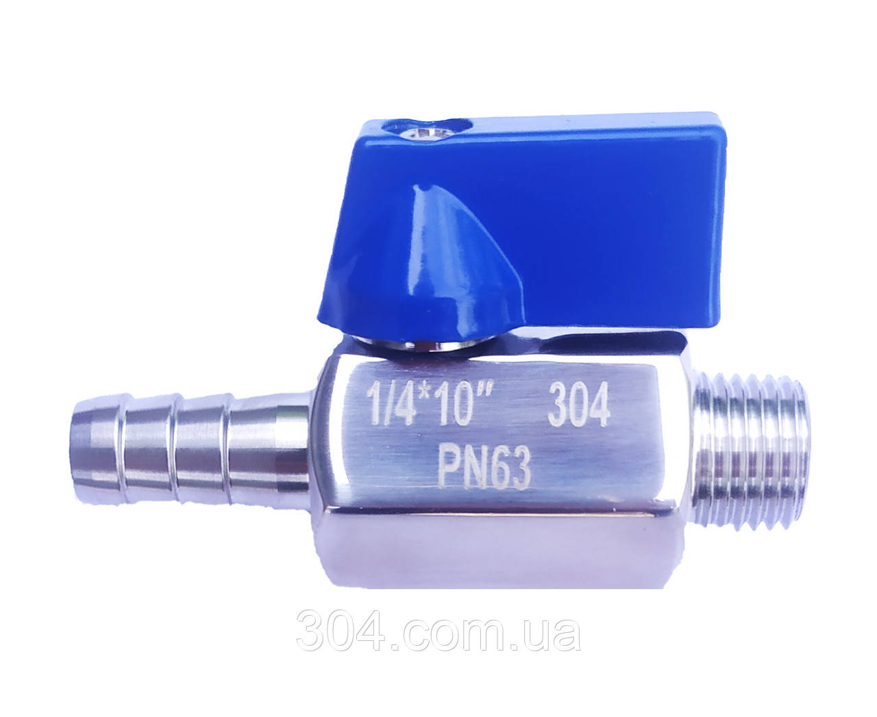 Кульовий кран нержавіючий Ду 8 * 10мм (1/4 "* 10мм) AISI 304