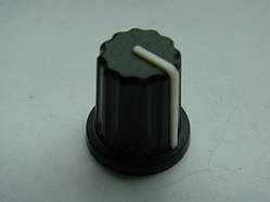 Ручка потенціометра 11.5x18x16mm (чорний пластик) для HERCULES Universal DJ