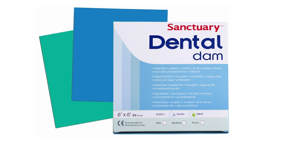 Хустки для коффердаму "Sanctuary", 36 шт. Середній (0,18 мм) Колір: Синій