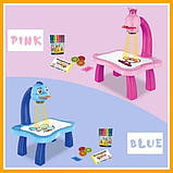 Дитячий стіл проєктор для малювання зі світлодіодною підсвіткою / мольберт-проєктор Baby + подарунок, фото 2