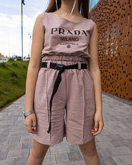 Літній модний костюм для дівчаток підлітків розмір 140-164 тм Madlen