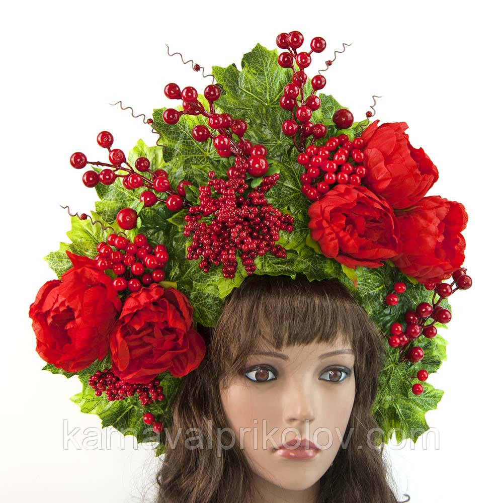 Український вінок високий на голову Влада 10897