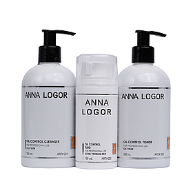 Набір косметики Anna LOGOR Oil Control + Fluid. Серія для жирної шкіри обличчя