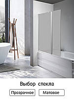 Стеклянная шторка для ванны Avko Glass 542-1 40+80x140 перегородка для ванной M_7427 Матовое