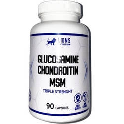Для суглобів і зв'язок Lions Nutrition Glucosamine Chondroitin MSM (90 капсул.)