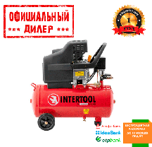 Компресор повітряний INTERTOOL PT-0009 (1.5 кВт, 206 л/хв, 24 л), фото 2