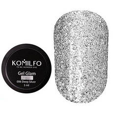 Komilfo Glam Gel Deep Silver No006, 5 мл