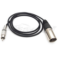 Кабель RCA (тюльпан) на XLR 3 Pin в екрані (тато)