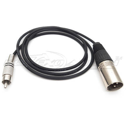 Кабель RCA (тюльпан) на XLR 3 Pin в екрані (тато), фото 1