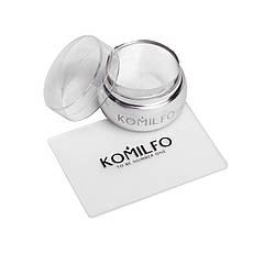 Komilfo штамп і скрапер (прозорий) 5*7 см