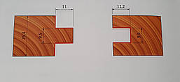 Комплект фрез шип-паз Freud 44х5,5х22х95х12 Z2, фото 3